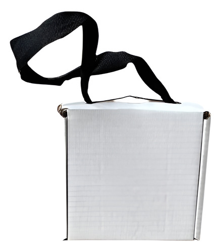 Caja Bolsa Para Bijouterie Blanco 11x10,5x3 X50u C/manija Manija Negro
