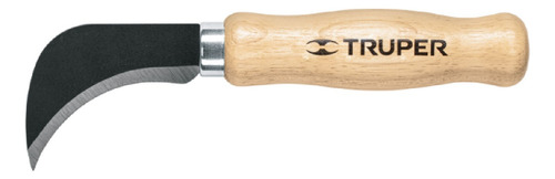 Cuchillo Curvo, Para Linóleo 8'', Truper 14462 Mango Madera