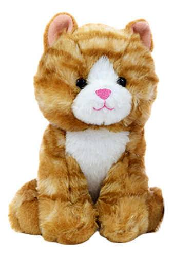 Gato De Peluche Atigrado Suave Gatito Cute