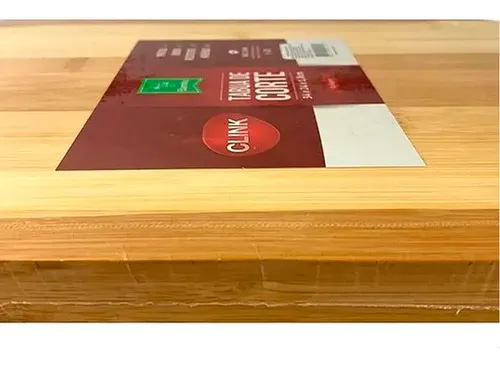 Tábua De Bambu P/ Corte Churrasco Legumes Com Pegador- Clink Cor Marrom