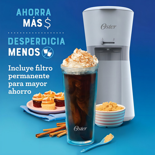 Cafetera Oster Para Café Helado Con Vaso Gris