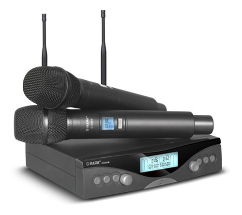 Microfono Karaoke G-mark G320am Uhf 2 Canal Micrófono