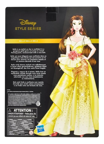 Muñeca Hasbro Disney Princess Style Serie 08 Bella 32 Cm