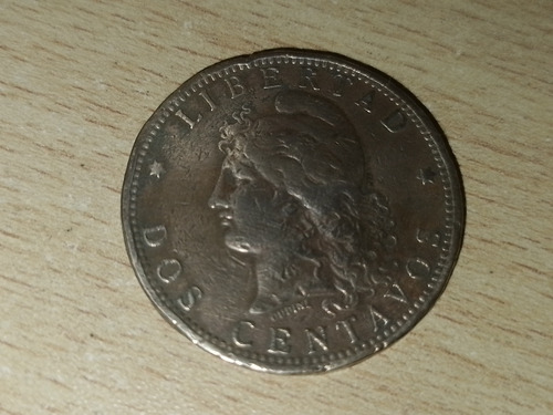 Moneda De Argentina * 2 Centavos* Año 1889 Cobre (Usado)