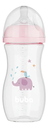 Mamadeira Easy Flow 330ml Elefante Nuvem Azul Rosa Bebê Buba Cor Elefante Rosa