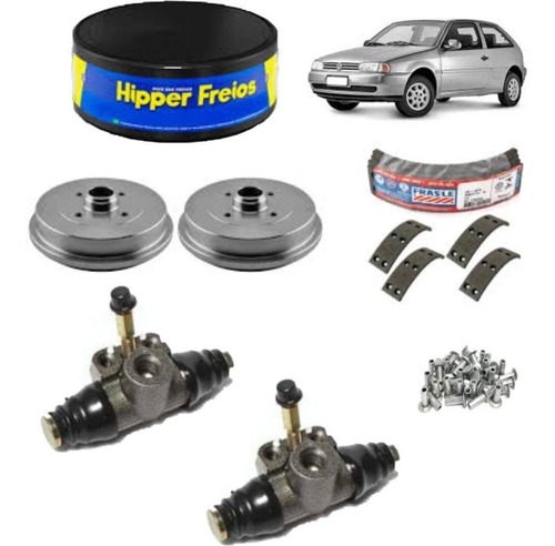 Kit Revisao Freio Traseiro Gol G2 1999 Tambor Lona Freio