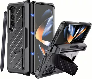 Funda Case Mech Pesado Para Samsung Galaxy Z Fold 4 Negro