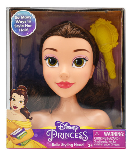 Disney Princesa Bella Cabeza De Peinado 15cm Just Play