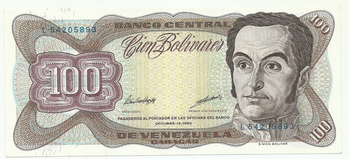 Billete Bs. 100 L8 Octubre 13 1998   