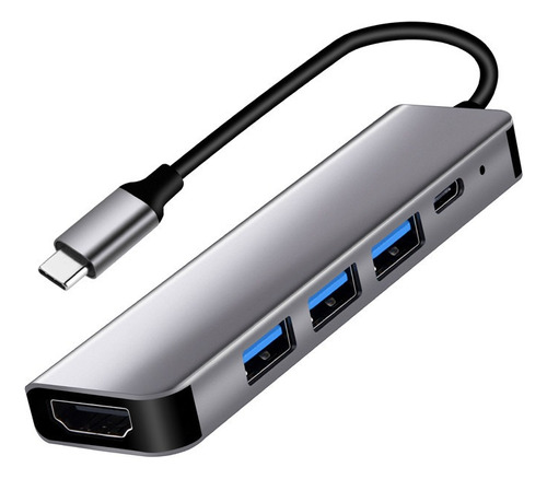 Hub Tipo C 5 En 1 Adaptador Usb Pd 100w Usb 3.0 4k Hdmi