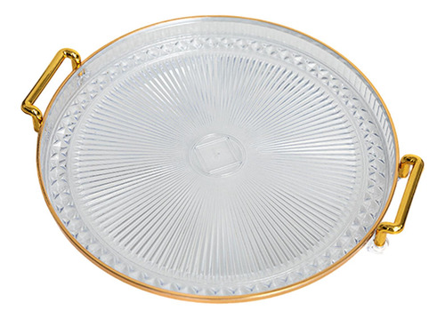 Round Serving Tray Multi Purpose Fruit Dessert Tray Clear A