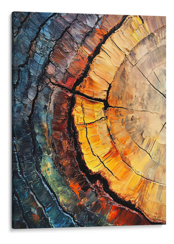 Canvas Lab Cuadro Anillos De Árbol 90x120, Dav Madrid