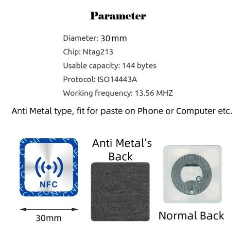 Sticker Llavero Rfid 13.56mhz 1 Unidad Token Key Tag