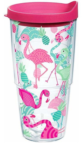 Tervis 1180119 Patrón Flamenco Vaso Térmico Con Wrap Y Fusch