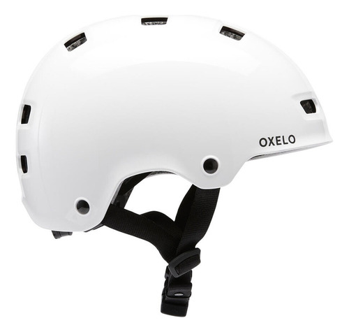 Casco de skate, patín, scooter y bicicleta MF500, color blanco, talla M/55-59 cm