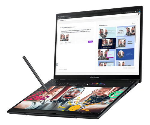 Notebook Asus Zenbook Duo Oled 16gb 1tb Ssd Dual 14'' Touch Color Gris