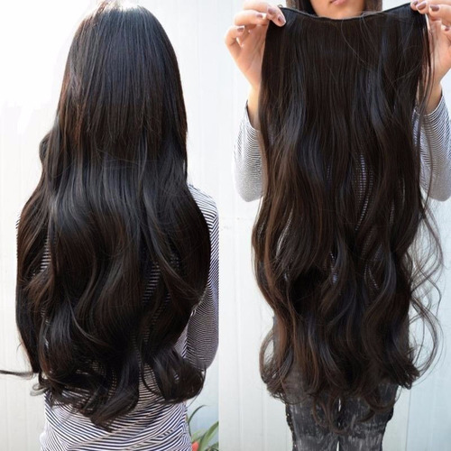 Aplique Tic Tac Castanho Escuro Cabelo Alongamento Organico