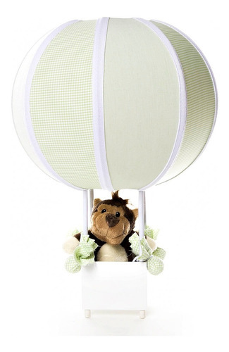 Abajur/ Luminária Balão Urso Menino Quarto Bebê E Infantil Cor da cúpula Macaco Verde