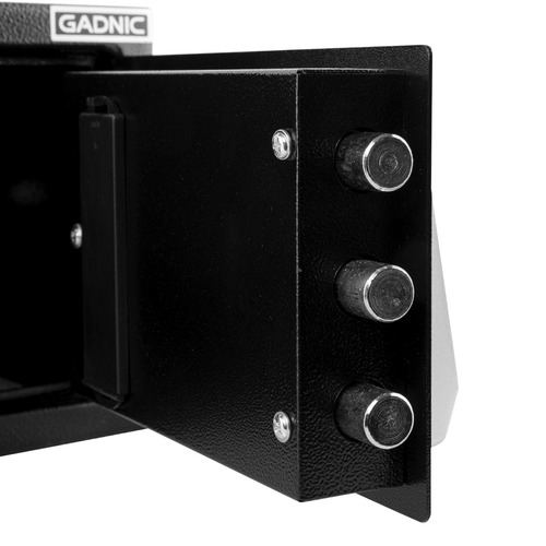 Caja Fuerte Digital Con Combinación Y Llave Super Resistente Color Negro