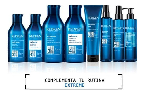 Shampoo Redken Extreme Con Proteínas Para Cabello Debilitado