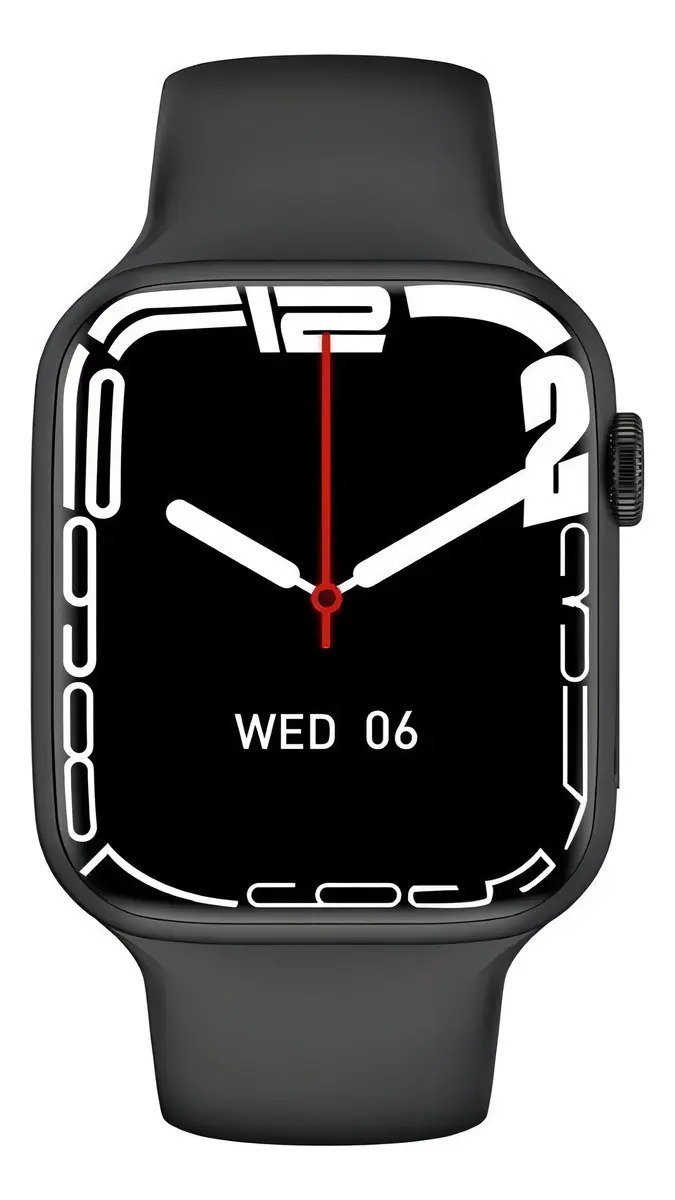 Smartwatch IWO W28 Pro NFC Preto de 45 mm com Pulseira de Silicone
