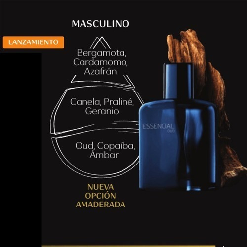 Imagen 3 de 3 de Perfume Essencial Oud Masculino 100ml - Natura