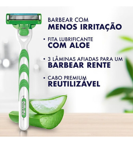 Barbeador Gillette Mach3 Sensitive Aparelho De Barbear