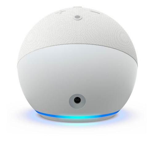 Amazon Echo Dot 5th Gen with clock con asistente virtual Alexa, pantalla integrada glacier white 110V/240V