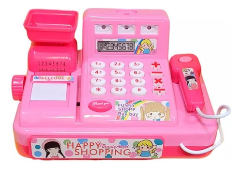 Caja Registradora Infantil Con Balanza Sonido Y Accesorios Color Rosa