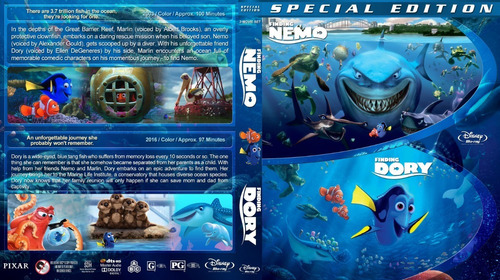 Finding Nemo/dory En Bluray. 2 Discos. Audio Ing/esp. Lat