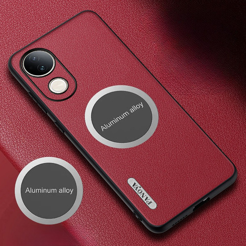 Funda For Vivo V50e Pro Lite Cuero Liso Magnético