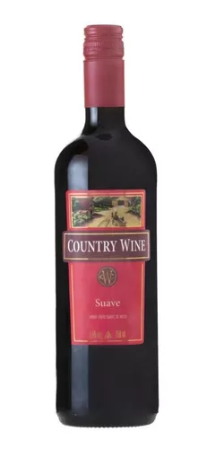 Imagem 1 de 1 de Vinho Brasileiro Tinto Suave Country Wine Garrafa 750ml