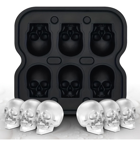 Molde De Cubos De Hielo De Calavera Dakgagmah, Bandeja De De