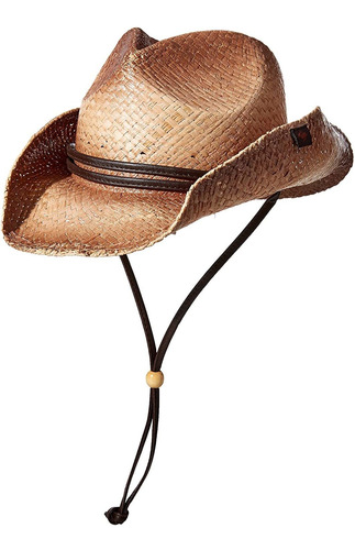 Mens Straw Round Up Cowboy Hat