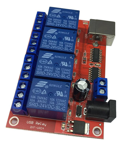 Módulo De Relé Usb De 4 Canales