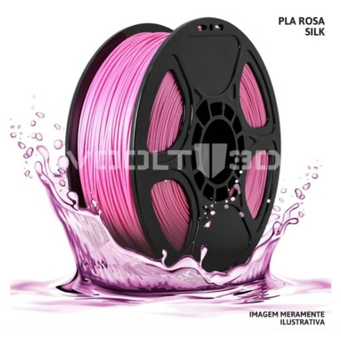 Filamento Impressão 3d Voolt Pla Rosa Silk 1kg