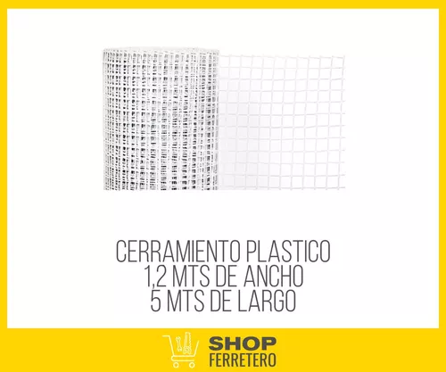 Cerramiento Plastico 1,2 X 5 Mts 20x20 Jardin Balcon Cerco - $ 25.123,23