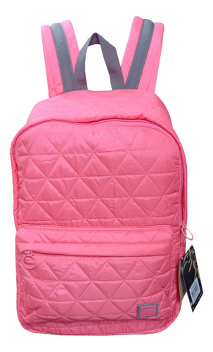 Mochila Kossok Azura Matelaseada Liviana 18 Litros Color Rosa Chicle Diseño De La Tela Lisa-rosa