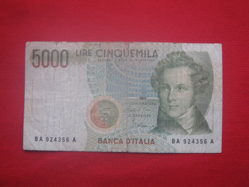 Italia 5000 Lira 1985 Vincenzo Bellini 