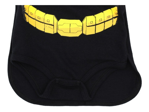 Imagen 8 de 10 de Pañalero Bebe Ropa Dc Comic Batman Musculos Capa Set 2 Pzs