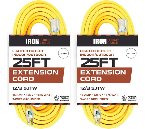 Extensor De Cable Iron Forge Cable 15 A, 1875 W, 125 V, 7,6