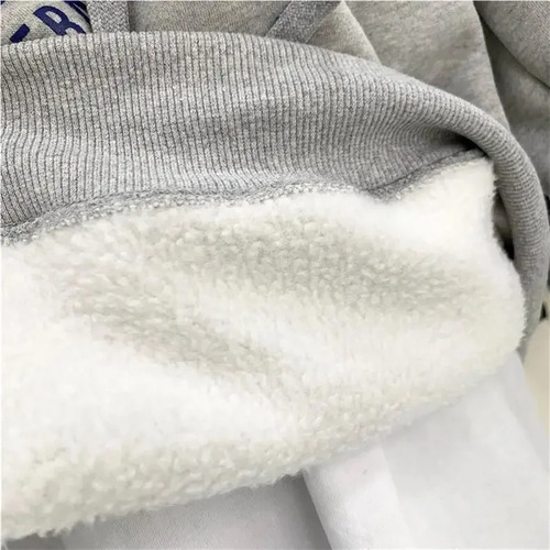 Sudadera Con Capucha Y Forro Polar Con Estampado De Letras Para Mujer