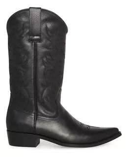 Steve Madden Botas Vaqueras Hayward Piel Color Negro Mujer