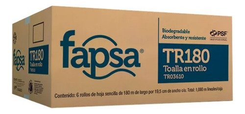 Toalla En Rollo Fapsa 180 Metros C/6
