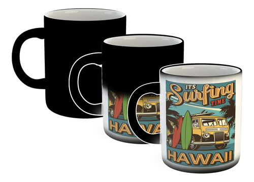 Taza Magica Vehiculos Surfing Time Playa Beach Van