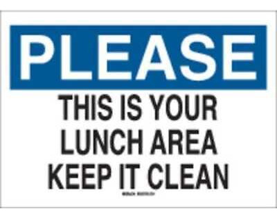 Brady 42344 Housekeeping Sign, 7 X10 , Aluminum, Header  Oab