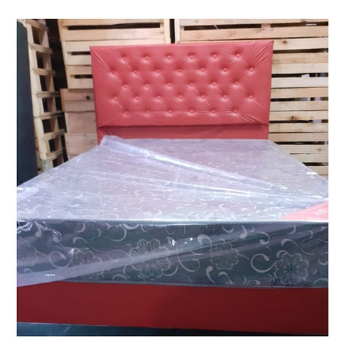 Imagen 3 de 9 de Base De Sommier Cama 2 Plazas 140x190 Box Colores Ecocuero