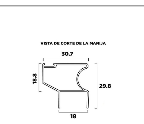 Kit Frente Placard 2 Mts 2 Puertas Aluminio - Classic - Sade