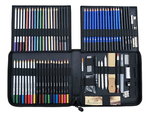 83pcs Set De Lápices Art Carbón Lápiz Artistas Pintura Dibuj