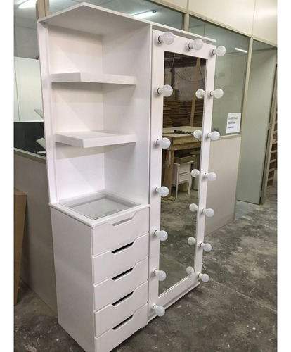 Fênix e Cia Espelho Camarim Colômbia Cor branco